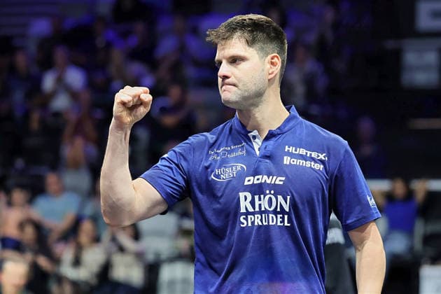 Dimitri Ovtcharov (TTC RhoenSprudel Fulda - Maberzell) im Siegesjubel. GER Nuernberg LEAPMOTOR POKAL GRAND OPENING 2026 Kia Metropol Arena Nuernberg Tischtennis Pokalmeisterschaft 30.08.2026 GER Nuernberg LEAPMOTOR POKAL GRAND OPENING Kia Metropol Arena Nuernberg Tischtennis Pokalmeisterschaft 30.08.2026. Nuernberg Copyright: xEibner-Pressefoto JoergxHirschx EP_JHH