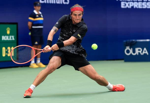 US Open tennis tournament - Day 5 Mattia Bellucci of Italy in action against Taylor Fritz of USA during the Men s Singles second round of the US Open Tennis Championships in Flushing Meadows, New York, USA, 03 September 2026. FLUSHING MEADOWS NEW YORK United States  Copyright: xCRISTOBALxHERRERA-ULASHKEVICHx