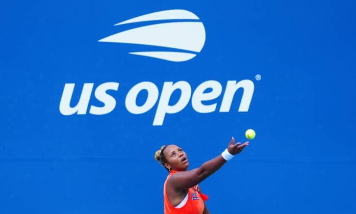 Taylor Townsend in third round action 2026 US Open, Day Six, USTA Billie Jean King National Tennis Center, New York, USA - 04 Sep 2026New York USTA Billie Jean King National T New York (NY) United States of America EDITORIAL USE ONLY No use with unauthorised audio, video, data, fixture lists, club league logos or live services. Online in-match use limited to 120 images, no video emulation. No use in betting, games or single club league player publications. Copyright: xJavierxGarcia Shutterstockx 17133421ab
