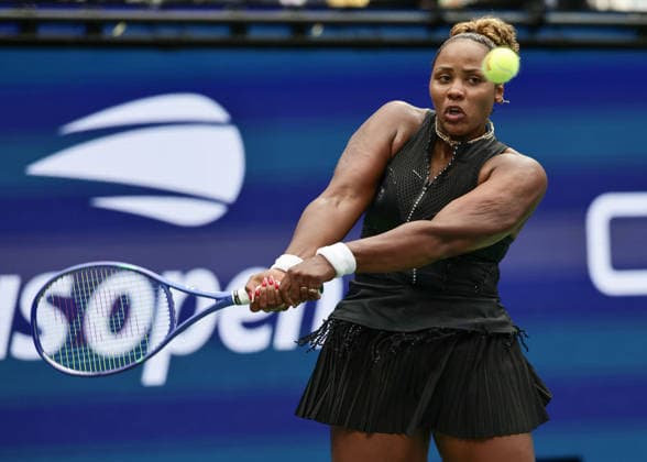 Sport Bilder des Tages Taylor Townsend, Damen Einzel, Ladies Singles US Open Championships, Billie Jean King National Tennis Center, Flushing Meadows, New York, USA . Tennis - US Open 2026 - Grand Slam - Billie Jean King Tennis Center - New York - New York - USA - 6 September 2026. Copyright: xJuergenxHasenkopfx