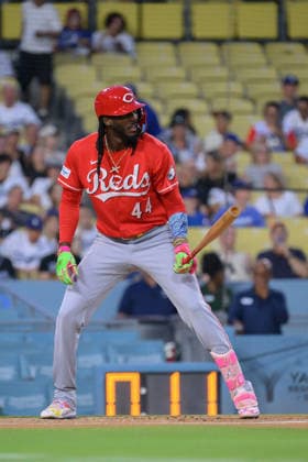 September 8, 2026, Los Angeles, California, USA: Elly De La Cruz 44 of the Cincinnati Reds during a regular-season MLB, Baseball Herren, USA game against the Los Angeles Dodgers on Tuesday September 8, 2026 at Dodger Stadium in Los Angeles, California. Dodgers defeat Reds, 3-2. MARK HAMMOND BNS PI Los Angeles USA - ZUMAp124 20260908_zaa_p124_030 Copyright: xMarkxHammondx
