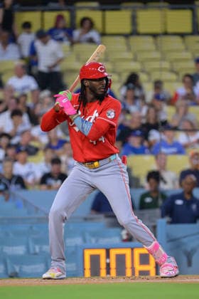 September 8, 2026, Los Angeles, California, USA: Elly De La Cruz 44 of the Cincinnati Reds during a regular-season MLB, Baseball Herren, USA game against the Los Angeles Dodgers on Tuesday September 8, 2026 at Dodger Stadium in Los Angeles, California. Dodgers defeat Reds, 3-2. MARK HAMMOND BNS PI Los Angeles USA - ZUMAp124 20260908_zaa_p124_031 Copyright: xMarkxHammondx