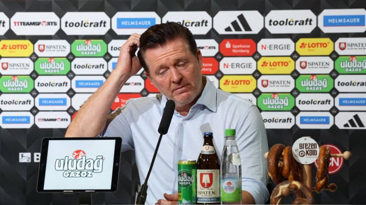 11.09.2026, xrekx, Fussball 2.Bundesliga, 1. FC Nuernberg - Hannover 96 v.l. Pressekonferenz Christian Titz Trainer (Hannover 96) (DFL DFB REGULATIONS PROHIBIT ANY USE OF PHOTOGRAPHS as IMAGE SEQUENCES and or QUASI-VIDEO) Nuernberg
