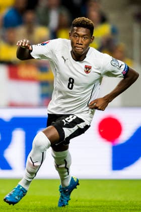 Österrikes David Alaba under fotbollsmatchen i EM-kvalet mellan Sverige och Österrike den 8 september 2015 i Stockholm. Stockholm Sverige Copyright: xPetterxArvidsonx