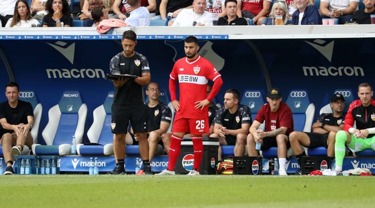 12.09.26 TSG 1899 Hoffenheim - VfB Stuttgart Deutschland, Sinsheim, 12.09.2026, Fussball, Bundesliga, Saison 2026 2027, TSG 1899 Hoffenheim - VfB Stuttgart: Deniz Undav (VfB Stuttgart).