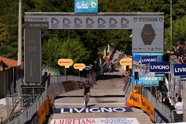 Germany s Lennart Jasch of Tudor Pro Cycling Team stage winner during the Giro d™Abruzzo, stage 2 from Popoli Terme to Caramanico Terme (143 km) - Abruzzo, Italy - Wednesday, September 16, 2026. - cycling.  Copyright: xFabioxFerrari LaPressex