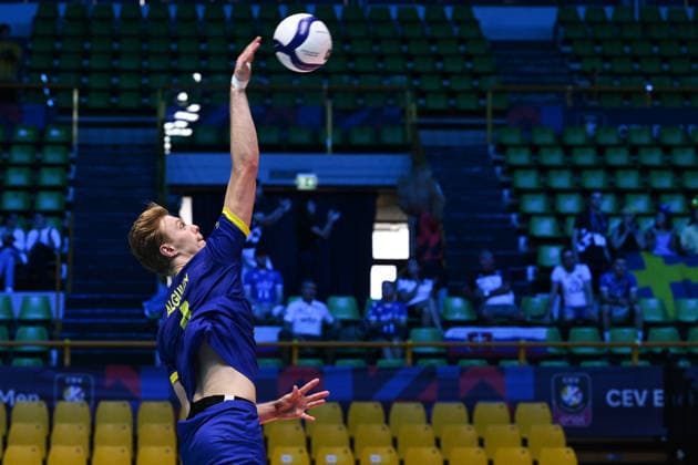 260916 Axel Algulin of Sweden during the CEV EuroVolley 2026 group stage volleyball match between Sweden and Slovakia on September 16, 2026 in Modena. Photo: Matteo Gribaudi BILDBYRAN COP 18 XY0130 volleyboll volleyball volleyboll-em sverige slovakien cev eurovolley 2026 sweden slovakia bbeng Copyright: MATTEOxGRIBAUDI BB260916BB191