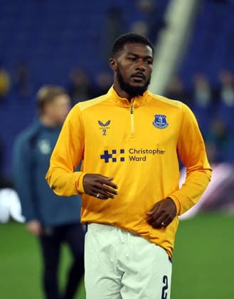 16th September 2026; Everton Stadium, Liverpool, England; Carabao Cup Football, Everton versus Wolverhampton Wanderers; Ainsley Maitland-Niles of Everton in the warm up AlanxMartin