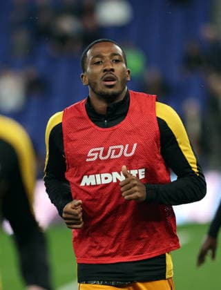 16th September 2026; Everton Stadium, Liverpool, England; Carabao Cup Football, Everton versus Wolverhampton Wanderers; Jackson Tchatchoua of Wolverhampton Wanderers in the warm up AlanxMartin