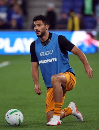 16th September 2026; Everton Stadium, Liverpool, England; Carabao Cup Football, Everton versus Wolverhampton Wanderers; Raul Jimenez of Wolverhampton Wanderers in the warm up AlanxMartin