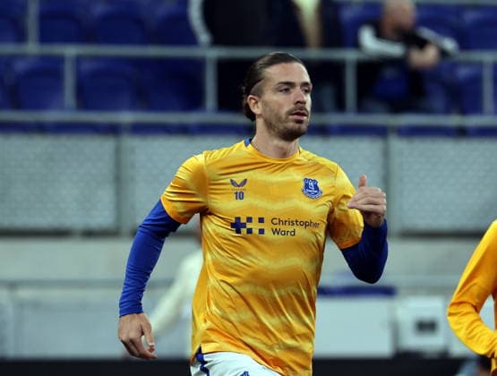 16th September 2026; Everton Stadium, Liverpool, England; Carabao Cup Football, Everton versus Wolverhampton Wanderers; Jack Grealish of Everton in the warm up AlanxMartin