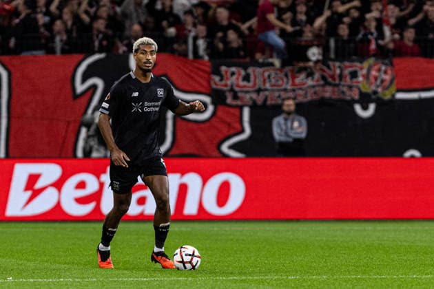 UEFA Europa League: Bayer 04 Leverkusen - NK Celje; 16.09.2026 Loic Bade (Bayer 04 Leverkusen, 5) UEFA Europa League 1. Spieltag: Bayer 04 Leverkusen - NK Celje; BayArena, Leverkusen; 16.09.2026 Copyright: xBEAUTIFULxSPORTS Buriakovx