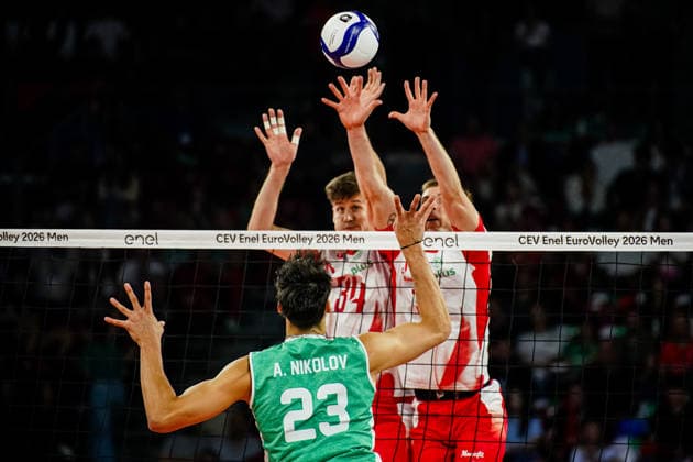 Volleyball - CEV EuroVolley 2026 Group B - Poland vs Bulgaria - 09.16.2026 SOFIA, BULGARIA - September 16th: Szymon Jakubiszak, 34 of Poland during CEV EuroVolley 2026, Group B match between Poland vs Bulgaria at Arena 8888 in Sofia, Bulgaria, on September 16th, 2026 in Sofia, Bulgaria. Copyright: xYulianxTodorovx