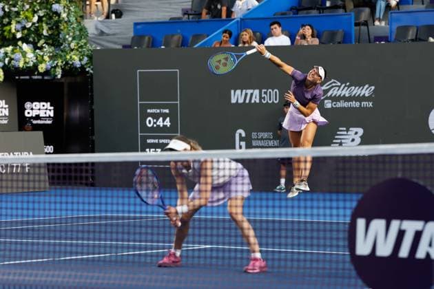 WTA, Tennis Damen GUADALAJARA OPEN 2026 WTA GUADALAJARA OPEN 2026 16092026 GUADALAJARA, JALISCO. Action photo of Cristina Bucsa and Nicole Melichar,, during a match of the WTA Guadalajara Open 2026, held at the Centro Panamericano de Tenis of Guadalajara, Jalisco, Mexico. Foto de accion de Cristina Bucsa y Nicole Melichar, durante juego del WTA Guadalajara Open 2026 celebrado en el Centro Panamericano de Tenis de Guadalajara, Jalisco, Mexico PHOTO BY IMAGENSHOP AGENCIA FOTOGRAFICA GUADALAJARA JALISCO MEXICO Copyright: xIMAGENSHOPxAGENCIAxFOTOGRAFICAx