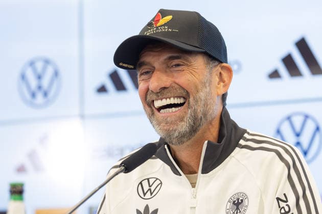 Nominierungs-PK UEFA Nations League 2026 2027 mit Bundestrainer Jürgen Klopp Bundestrainer Jürgen Klopp spricht zu den Journalistinnen und Journalisten. Pressekonferenz auf dem DFB-Campus in Frankfurt am Main am 17. September 2026., Frankfurt am Main Hessen Deutschland DFB-Campus