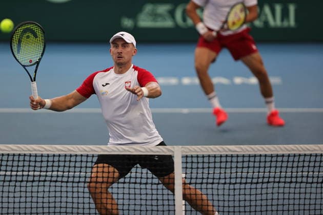 Polish Davis Cup Team training prior to the Davis Cup World Group I against Australia at Pat Rafter Arena in Brisbane, Australia - 17 Sept 2026 Jan Zielinski seen in action during the Polish Davis Cup Team training at Pat Rafter Arena in preparation for the upcoming Davis Cup World Group I against Australia. Brisbane Australia Copyright: xRichardxHainesx xSOPAxImagesx Richard Haines Poland DC (4)