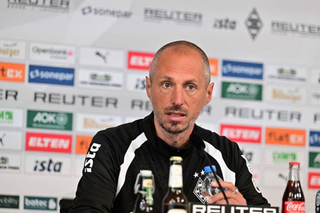 17.09.2026; Moenchengladbach; Fussball, Herren, Saison 2026 2027, Pressekonferenz Borussia Moenchengladbach vor dem Spiel gegen 1. FSV Mainz 05 Jan-Moritz Lichte (Interimstrainer Gladbach) DFL regulations prohibit any use of photographs as image sequences and or quasi-video. ista-Borussia-Park Nordrhein-Westfalen Deutschland