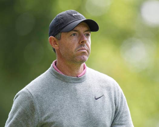 VIRGINIA WATER, ENGLAND - SEPTEMBER 17: Rory McIlroy (IRE) walks from the third tee during Round 1 at the BMW PGA, Golf Herren Championship at Wentworth Golf Club, Virginia Water on September 17, 2026 in Surrey, England The BMW PGA Championship