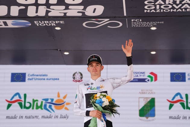 France s Mathys Rondel of Tudor Pro Cycling Team white jersey during the Giro d™Abruzzo, stage 3 from Oricola - Piana del Cavaliere to San Benedetto dei Marsi (159 km) - Abruzzo, Italy - Thursday, September 17, 2026. - cycling.  Copyright: xMassimoxPaolone LaPressex