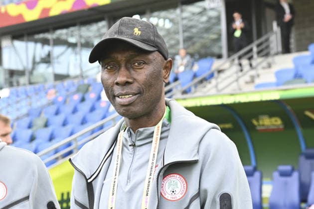 IPA88638061 - Moses Aduku, head coach of Nigeria during the Round of 16 match of the FIFA U-20 Women s World Cup between England and Nigeria, in Bielsko-Bia?a, Poland, on September 17, 2026  Copyright: xMichalxDubiel IPAxSportx xx IPA88638061