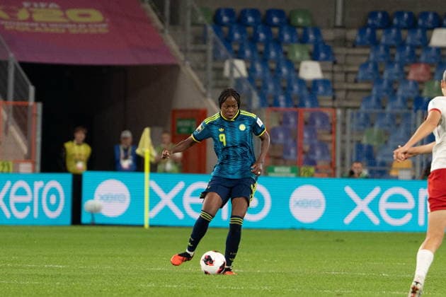 BIELSKO BIALA 17.09.2026 MISTRZOSTWA SWIATA W PILCE NOZNEJ KOBIET DO LAT 20 2026 MECZ: POLSKA - KOLUMBIA --- FIFA U-20 WOMEN S WORLD CUP 2026 MATCH: POLAND - COLUMBIA VALERIN LOBOA FOT. MATEUSZ WIEWIORKA 400MM.PL NEWSPIX.PL --- newspix.pl