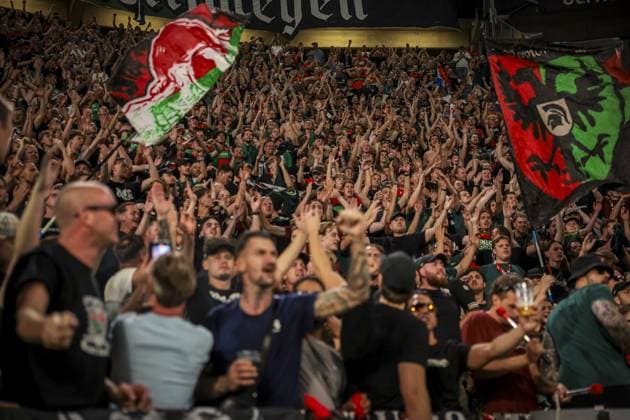 TURIN , 17-09-2026 , Allianz Stadium , season 2026 2027 , Europa League phase , match between Juventus and NEC Nijmegen , picture shows supporters of NEC Nijmegen Juventus - NEC  x207185835x Copyright: