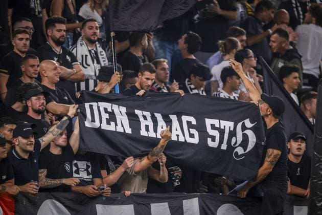 TURIN , 17-09-2026 , Allianz Stadium , season 2026 2027 , Europa League phase , match between Juventus and NEC Nijmegen , picture shows Juventus Supporters with a banner Juventus - NEC  x207185875x Copyright: