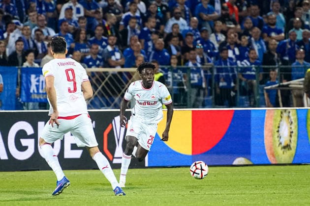 Football - Europa League - League phase - Round 1 - PFC Levski Sofia vs FC Red Bull Salzburg - 09.17.2026 Football - Europa League - League phase - Round 1: Edmund Baidoo, 20 of FC Red Bull Salzburg during Europa League phase - Round 1 match between PFC Levski Sofia vs FC Red Bull Salzburg at Vasil Levski Stadium in Sofia, Bulgaria, on September 17th, 2026. Copyright: xYulianxTodorovx