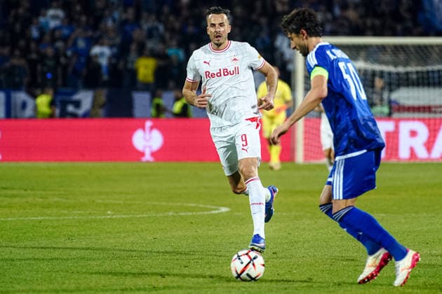 Football - Europa League - League phase - Round 1 - PFC Levski Sofia vs FC Red Bull Salzburg - 09.17.2026 Football - Europa League - League phase - Round 1: Haris Tabakovic, 9 of FC Red Bull Salzburg during Europa League phase - Round 1 match between PFC Levski Sofia vs FC Red Bull Salzburg at Vasil Levski Stadium in Sofia, Bulgaria, on September 17th, 2026. Copyright: xYulianxTodorovx