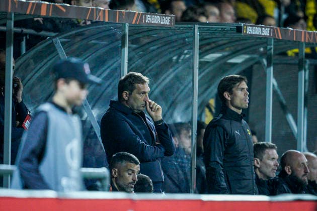 2026–2027 UEFA Europa League: Lillestrøm SC vs. SCU Torreense, Lillestrøm, September 17, 2026. SCU Torreense coach Luis Miguel Valado Tralhao during the UEFA Europa League soccer match between Lillestrøm and SCU Torreense at Arasen. Photo by Stian Lysberg Solum NTB Lillestrøm Norway EDITORIAL USE ONLY RESTRICTED USE FOR BETTING COMPANIES  Copyright: xStianxLysbergxSolumx xNTBx