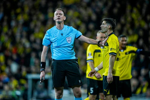 2026–2027 UEFA Europa League: Lillestrøm SCU vs. Torreense, Lillestrøm, September 17, 2026. Referee Ondrej Berka during the UEFA Europa League soccer match between Lillestrøm and SCU Torreense at Arasen. Photo: Stian Lysberg Solum, NTB LLillestrøm, Norway EDITORIAL USE ONLY RESTRICTED USE FOR BETTING COMPANIES  Copyright: xStianxLysbergxSolumx xNTBx