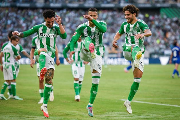 ESP: LaLiga EA Sports Real Betis v Getafe CF Abdessamad Ezzalzouli of Real Betis scores goal and celebrates during LaLiga EA Sports match between Real Betis v Getafe CF played at La Cartuja Stadium, Seville on September 17 2026 in Spain Spain Soccer Copyright: xAgenciaxLOFx