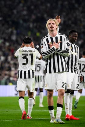 Juventus FC v NEC Nijmegen - UEFA Europa League Nick Woltemade of Juventus FC celebrates after scoring a goal during the UEFA Europa League 2026 27 league phase football match between Juventus FC and NEC Nijmegen. Turin Italy Copyright: xNicolòxCampox