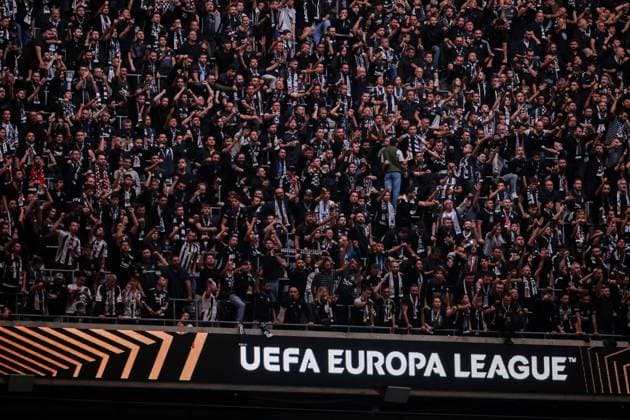 Besiktas JK vs Marseille UEFA Europa League - League Phase MD1 Besiktas JK fans are seen in the stands prior to the UEFA Europa League 2026 27 League Phase MD1 match between Besiktas JK and Marseille at Tupras Stadium in Istanbul, Turkey, on September 17, 2026 Istanbul Turkey  Copyright: xBurakxBasturkx