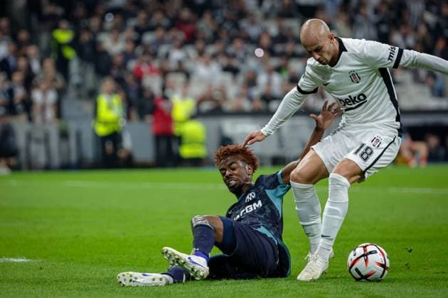 Besiktas JK vs Marseille UEFA Europa League - League Phase MD1 Vaclav Cerny of Besiktas JK and Angel Gomes of Olympique de Marseille vies for the ball during the UEFA Europa League 2026 27 League Phase MD1 match between Besiktas JK and Marseille at Tupras Stadium in Istanbul, Turkey, on September 17, 2026 Istanbul Turkey  Copyright: xBurakxBasturkx