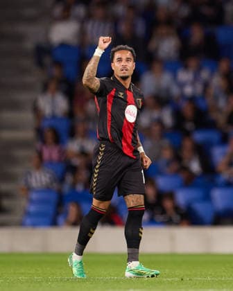 September 17, 2026, San Sebastian, Guipuzcoa, Spain: Justin Kluivert of AFC Bournemouth celebrates after scoring the team s first goal during the UEFA Europa League 2026 27 League Phase MD1 match between Real Sociedad and AFC Bournemouth at Anoeta on September 17, 2026, in San Sebastian, Spain. Real Sociedad V AFC Bournemouth - UEFA Europa League 2026 27 League Phase MD1  - ZUMAa181 20260917_zaa_a181_078 Copyright: xRicardoxLarreinax