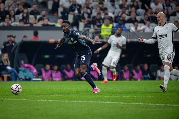 Besiktas JK vs Marseille UEFA Europa League - League Phase MD1 Ulisses Garcia of Olympique de Marseille protects the ball during the UEFA Europa League 2026 27 League Phase MD1 match between Besiktas JK and Marseille at Tupras Stadium in Istanbul, Turkey, on September 17, 2026 Istanbul Turkey  Copyright: xBurakxBasturkx