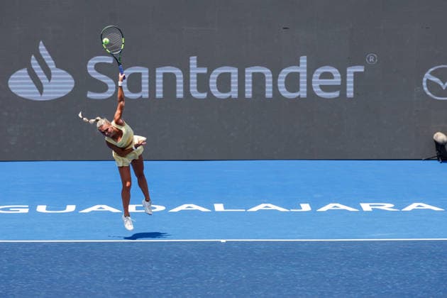 WTA, Tennis Damen GUADALAJARA OPEN 2026 WTA GUADALAJARA OPEN 2026 CRISTINA BUCSA VS SARA BEJLEK 17092026 GUADALAJARA, JALISCO. Action photo of Sara Bejlek of the Czech Republic, during a match of the WTA Guadalajara Open 2026, held at the Centro Panamericano de Tenis of Guadalajara, Jalisco, Mexico. Foto de accion de Sara Bejlek de Chequia, durante juego del WTA Guadalajara Open 2026 celebrado en el Centro Panamericano de Tenis de Guadalajara, Jalisco, Mexico PHOTO BY IMAGENSHOP AGENCIA FOTOGRAFICA GUADALAJARA JALISCO MEXICO Copyright: xIMAGENSHOPxAGENCIAxFOTOGRAFICAx