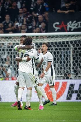 Besiktas JK vs Marseille UEFA Europa League - League Phase MD1 Amir Murillo of Besiktas JK and Orkun Kokcu of Besiktas JK celebrate the goal during the UEFA Europa League 2026 27 League Phase MD1 match between Besiktas JK and Marseille at Tupras Stadium in Istanbul, Turkey, on September 17, 2026 Istanbul Turkey  Copyright: xBurakxBasturkx