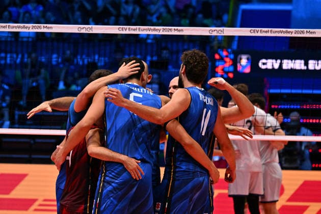 VOLLEYBALL - CEV Eurovolley Men - Italy vs. Slovenia Photo by IPA ABACAPRESS.COM88650614 - Italian players Modena Italy  Copyright: xIPAxSport ABACAx