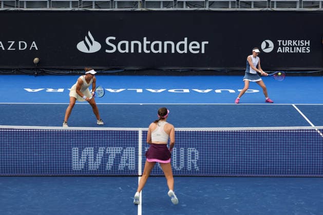 WTA, Tennis Damen GUADALAJARA OPEN 2026 WTA GUADALAJARA OPEN 2026 CRISTINA BUCSA NICOLE MELICHAR VS MARIA KOZYREVA MAIA LUMSDEN 17092026 GUADALAJARA, JALISCO. Action photo of Cristina Bucsa and Nicole Melichar,during a match of the WTA Guadalajara Open 2026, held at the Centro Panamericano de Tenis of Guadalajara, Jalisco, Mexico. Foto de accion de Cristina Bucsa y Nicole Melichar, durante juego del WTA Guadalajara Open 2026 celebrado en el Centro Panamericano de Tenis de Guadalajara, Jalisco, Mexico PHOTO BY IMAGENSHOP AGENCIA FOTOGRAFICA GUADALAJARA JALISCO MEXICO Copyright: xIMAGENSHOPxAGENCIAxFOTOGRAFICAx