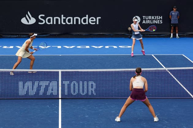 WTA, Tennis Damen GUADALAJARA OPEN 2026 WTA GUADALAJARA OPEN 2026 CRISTINA BUCSA NICOLE MELICHAR VS MARIA KOZYREVA MAIA LUMSDEN 17092026 GUADALAJARA, JALISCO. Action photo of Cristina Bucsa and Nicole Melichar,during a match of the WTA Guadalajara Open 2026, held at the Centro Panamericano de Tenis of Guadalajara, Jalisco, Mexico. Foto de accion de Cristina Bucsa y Nicole Melichar, durante juego del WTA Guadalajara Open 2026 celebrado en el Centro Panamericano de Tenis de Guadalajara, Jalisco, Mexico PHOTO BY IMAGENSHOP AGENCIA FOTOGRAFICA GUADALAJARA JALISCO MEXICO Copyright: xIMAGENSHOPxAGENCIAxFOTOGRAFICAx