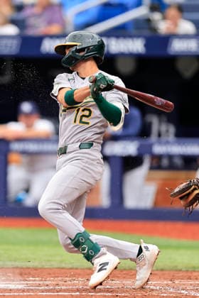 September 17, 2026, St. Petersburg, Florida, USA: Athletics shortstop Alika Williams (12) grounds out to Tampa Bay Rays third baseman Junior Caminero (13) during an MLB, Baseball Herren, USA game on September 17, 2026 at Tropicana Field. The Rays beat the Athletics 10-1 and swept the series. MLB 2026: Tampa Bay Rays 10 : 1 Athletics  - ZUMAh180 20260917_zsp_h180_008 Copyright: xKimxHukarix