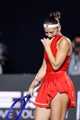 WTA, Tennis Damen GUADALAJARA OPEN 2026 WTA GUADALAJARA OPEN 2026 MARTA KOSTYUK VS LIUDMILA SAMSONOVA 17092026 GUADALAJARA, JALISCO. Action photo of Marta Kostyuk of Ukraine, during a match of the WTA Guadalajara Open 2026, held at the Centro Panamericano de Tenis of Guadalajara, Jalisco, Mexico. Foto de accion de Marta Kostyuk de Ucrania, durante juego del WTA Guadalajara Open 2026 celebrado en el Centro Panamericano de Tenis de Guadalajara, Jalisco, Mexico PHOTO BY IMAGENSHOP AGENCIA FOTOGRAFICA GUADALAJARA JALISCO MEXICO Copyright: xIMAGENSHOPxAGENCIAxFOTOGRAFICAx