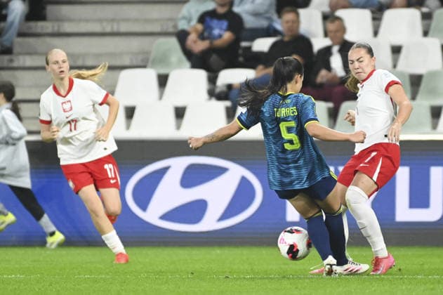 SOCCER - FIFA World Cup, WM, Weltmeisterschaft, Fussball - U-20 Women s - Poland vs. Colombia Photo by IPA ABACAPRESS.COM88644664 - Maria Torres (COL) and Krystyna Flis (POL) during the Round of 16 match between England and Nigeria at the FIFA U-20 Women s World Cup in Bielsko-Biala, Poland, on September 17, 2026 Bielsko-Biala Poland  Copyright: xIPAxSport ABACAx