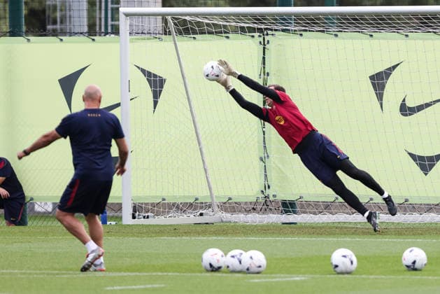 September 18, 2026, Sant Joan Despi, Barcelona, Spain: Wojciech Szczesny during the training day of FC Barcelona, Barca ahead the Spanish League, Laliga EA Sports, football match against Sevilla FC at Ciudad Esportiva Joan Gamper on September 18, 2026 in Sant Joan Despi, Barcelona, Spain. FC Barcelona Training And press conference, PK, Pressekonferenz - LaLiga EA Sports  - ZUMAa181 20260918_zaa_a181_018 Copyright: xJavierxBorregox