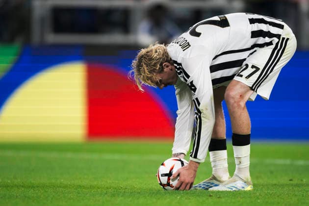 Juventus FC v NEC Nijmegen - UEFA Europa League Nick Woltemade of Juventus FC prepares to take a penalty kick during the UEFA Europa League 2026 27 league phase football match between Juventus FC and NEC Nijmegen. Juventus FC won 5-0 over NEC Nijmegen. Turin Italy Copyright: xNicolòxCampox