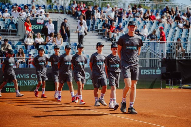 TENNIS - Davis Cup, AUT vs BEL VIENNA,AUSTRIA,18.SEP.26 - TENNIS - ITF Davis Cup, qualification round 2, Austria vs Belgium. Image shows participants.  GEPAxpictures xAlexanderxSolc