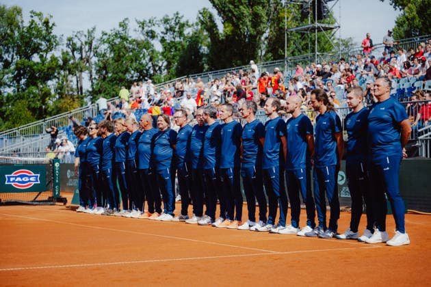 TENNIS - Davis Cup, AUT vs BEL VIENNA,AUSTRIA,18.SEP.26 - TENNIS - ITF Davis Cup, qualification round 2, Austria vs Belgium. Image shows participants.  GEPAxpictures xAlexanderxSolc