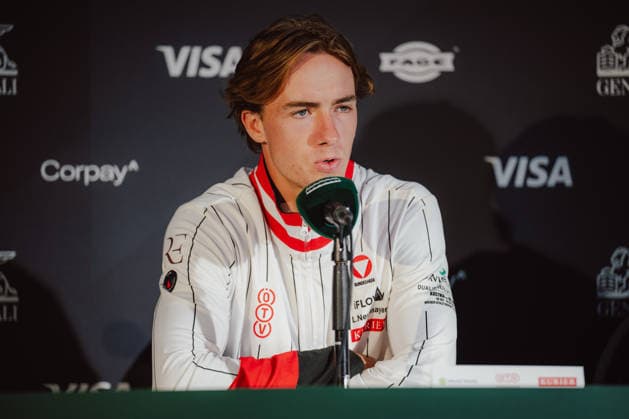 TENNIS - Davis Cup, AUT vs BEL VIENNA,AUSTRIA,18.SEP.26 - TENNIS - ITF Davis Cup, qualification round 2, Austria vs Belgium. Image shows Lukas Neumayer (AUT) during an interview.  GEPAxpictures xAlexanderxSolc